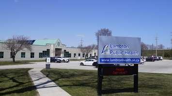 Lambton Public Health on Exmouth Street in Sarnia. 27 April 2020. (BlackburnNews.com photo by Colin Gowdy)