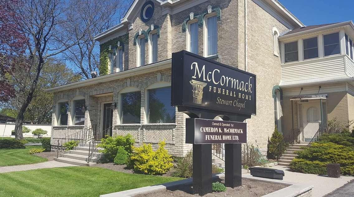 McCormack Funeral Home in Sarnia. Image courtesy of mccormackfuneralhomesarnia.com