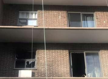 Apartment fire in the 200 Block of Capel Street. November 23, 2021. (Photo couresy of Sarnia Fire Rescue via Twitter).