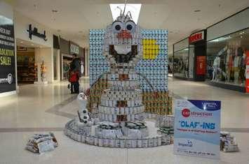 Olaf From Frozen at CANStruction in Sarnia (Photo Courtesy of Facebook)