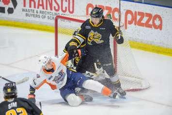 Sarnia Sting win at home against Flint Firebirds at Progressive Auto Sales Arena on March 15,2024 (Metcalfe Photography)