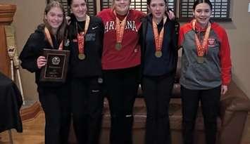 The Northern Vikings Senior Girls' Curling Team (Photo courtesy of Northern Collegiate)