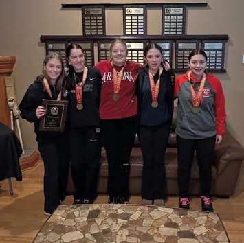 The Northern Vikings Senior Girls' Curling Team (Photo courtesy of Northern Collegiate)