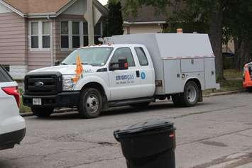 Union gas at the scene of a house explosion on Francois Rd. in Windsor, October 21, 2015.  (Photo by Adelle Loiselle)