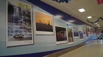 Lambton Mall displays a mural celebrating Sarnia's Centennial. (BlackburnNews.com photo by Jake Jeffrey)