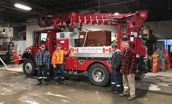 Team of Bluewater Power line professionals head to New York State. March 6, 2018 (Photo courtesy of @BluewaterPower Twitter)