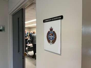 Sarnia Police Commission Boardroom at police headquarters.  22 September 2022.  Photo by SarniaNewsToday.ca
