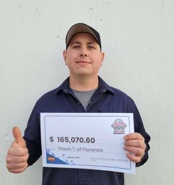 Travis Thompson of Florence. Photo courtesy of Ontario Lottery and and Gaming Corporation (OLG). 
