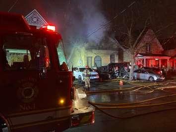 Fire in Old East Village (Image courtesy of the London Fire Department)
