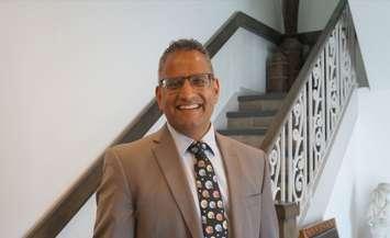 Pastor and Greater Glass Company spokesperson Deve Persad. April 16, 2024. (Photo by Natalia Vega)