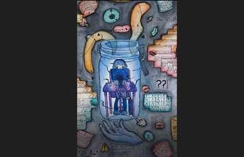 "Remotely" painted by Amelie Nguyen of Sarnia. The piece of work won an OSSTF/FEESO award. Submitted photo.