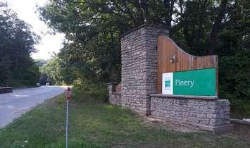 Pinery Provincial Park entrance in Grand Bend. August 7, 2018. (Photo by Colin Gowdy, BlackburnNews)