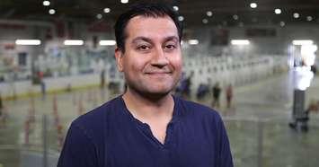 Lambton Medical Officer of Health Dr. Sudit Ranade at a mass vaccination clinic.  (Photo by Lambton Public Health)