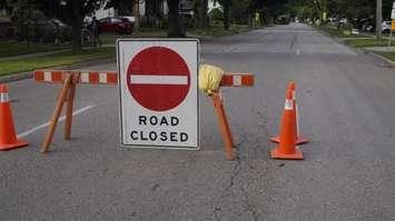 A Road Closed sign. (BlackburnNews.com file photo)