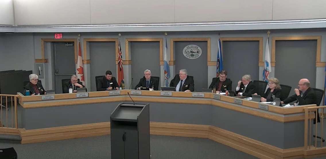 St. Clair Township council. February 18, 2025. (Screenshot of streamed council meeting)