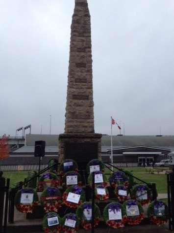 Point Edward Cenotaph, photo courtesy of the Village of Point Edward, via Twitter.