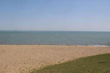 Sandpoint Beach, April 2022. (Photo by Maureen Revait) 