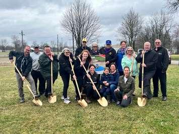 Parents for Parks Groundbreaking. April 13, 2022. (Photo courtesy of the Town of Petrolia)