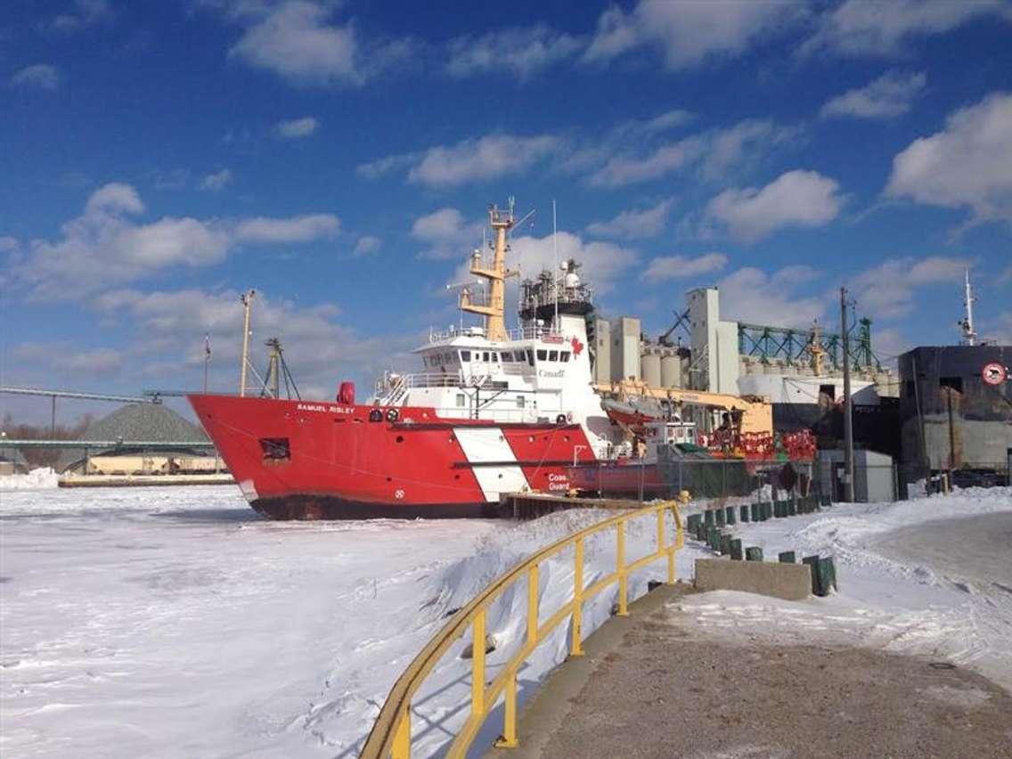 Canadian Coast Guard icebreaker Samuel Risley docked at Sarnia Harbour. Blackburn Media file photo by Melanie Irwin.