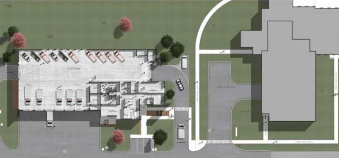 An artist's rendering of a proposed new Lambton EMS station (Photo via Lambton County Council agenda)