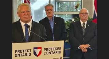 (L to R) Doug Ford, Mike Bradley, Bob Bailey - August 21/25 (Sarnia News Today photo by Josh Boyce)