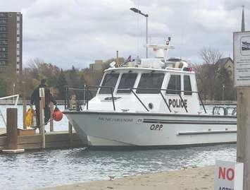 OPP Marine Unit on Sarnia waterfront Nov. 1, 2020 (Photo courtesy of Greg Grimes)