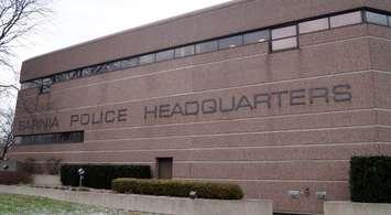 Sarnia Police Headquarters on Christina Street. December 6, 2018. (Photo by Colin Gowdy, BlackburnNews)