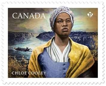 The Chloe Cooley commentative stamp. Image courtesy of Canada Post. 