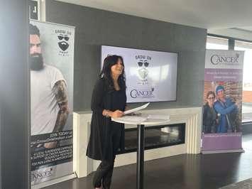 Executive Director of the Windsor Cancer Centre Foundation Houida Kassem at the Grow On Windsor campaign launch, October 28, 2022. (Photo by Maureen Revait) 