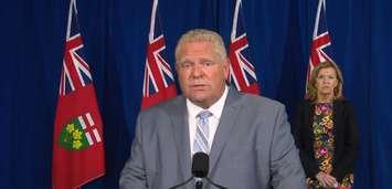 Premier Doug Ford addresses the media on September 22, 2020 