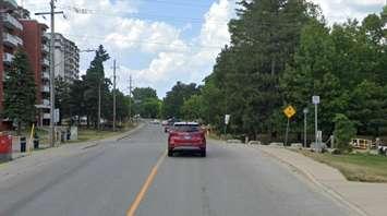 Alfred Street, facing north to Sandy Lane. Image courtesy of Sarnia council agenda.