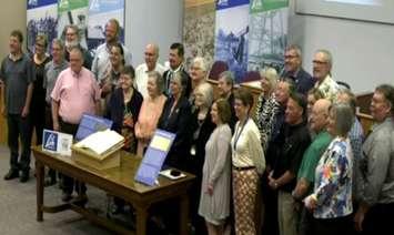 Heritage Champion recipients at Lambton County Council June 4, 2024. Screenshot via Lambton County livestream. 