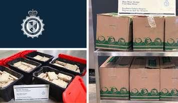 Border officers seized 349 kg of cocaine at the Blue Water Bridge on August 13 and August 14 as part of two separate investigations. September 3, 2025. (Photo courtesy of Canada Border Services Agency via X)