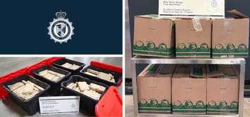 Border officers seized 349 kg of cocaine at the Blue Water Bridge on August 13 and August 14 as part of two separate investigations. September 3, 2025. (Photo courtesy of Canada Border Services Agency via X)