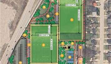 Concept plan for Norm Perry Park. Photo courtesy of the City of Sarnia. 