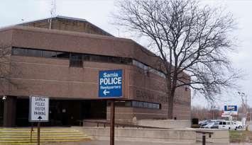 Sarnia Police Headquarters on Christina Street. December 6, 2018. (Photo by Colin Gowdy, BlackburnNews)