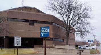 Sarnia Police Headquarters on Christina Street. December 6, 2018. (Photo by Colin Gowdy, BlackburnNews)