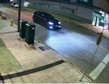 Vehicle involved in Goyeau Street shooting, November 5, 2024. (Photo provided by Windsor police) 