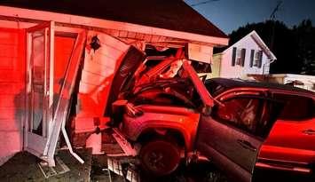 (Photo of a crash in Ruthven on October 28, 2024 courtesy of the Ontario Provincial Police)