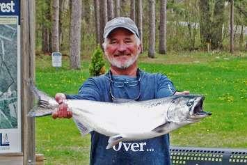 Robert Perkins of London 15.38 lb salmon May 1, 2017. (submitted photo)
