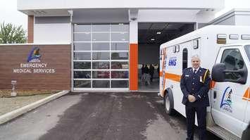 County of Lambton EMS Deputy Manager Jeff Brooks shows off the new Forest EMS and OPP Station. May 26, 2017 (Photo by Melanie Irwin)
