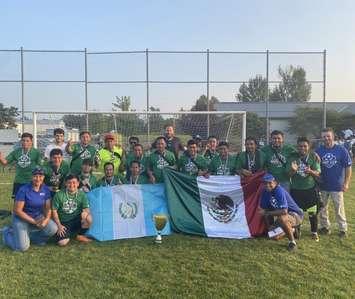 Area migrant workers at the second annual Migrant Worker Project (MWP) soccer tournament (Photo courtesy of North Lambton Community Health Centre)
