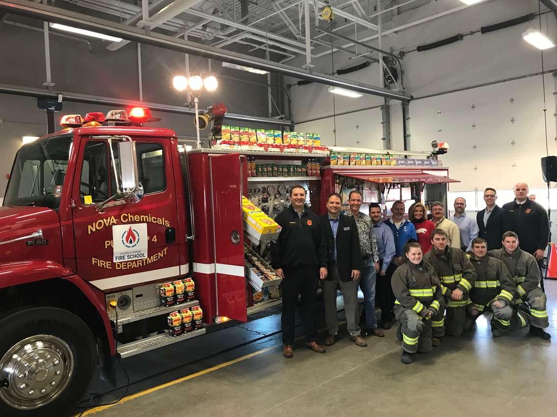 NOVA donates used pumper truck to Lambton College Fire School. December 20, 2019 Photo by Melanie Irwin