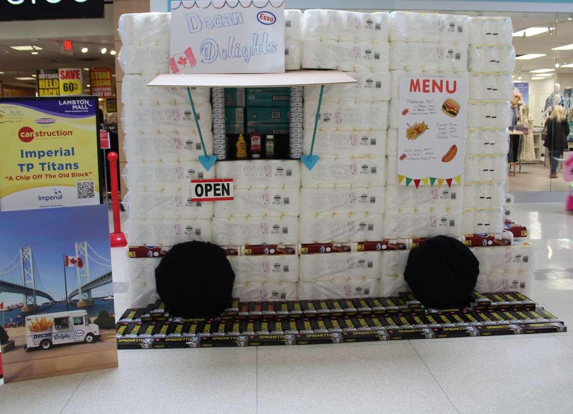 Imperial was the winner of the 2025 CANstruction People's Choice Award with their Sarnia Chip Truck (Photo courtesy of Imperial Sarnia Site via Facebook)