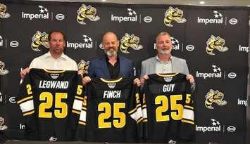 Sarnia Sting Owners David Legwand, Ryan Finch, and Mark Guy - June 16/25 (Sarnia News Today photo by Josh Boyce)