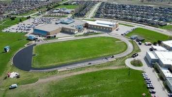 Work so far on the St. Patrick's Catholic High School Track (photo by: St. Clair Catholic School Board Facebook page)