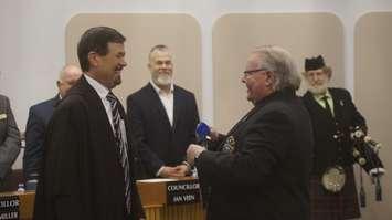 Lambton County Warden election during inaugeral council meeting. December 7, 2022. (Photo by Natalia Vega)