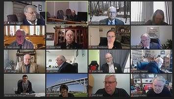 Lambton County Councillors discuss 2022 budget - Mar 2/22 (Photo via ZOOM)
