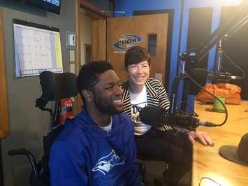 Dan Edwards and Kathy Alexander from the Bluewater Health Foundation. May 6, 2016. (BlackburnNews.com photo by Sue Storr)
