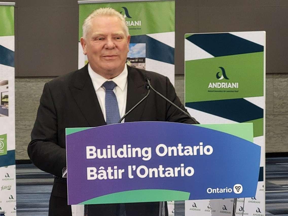 Premier Doug Ford speaks at RBC Place in London, January 15, 2024. (Photo by Craig Needles, Blackburn Media)